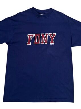 Vintage FDNY Navy T Shirt (Size L)